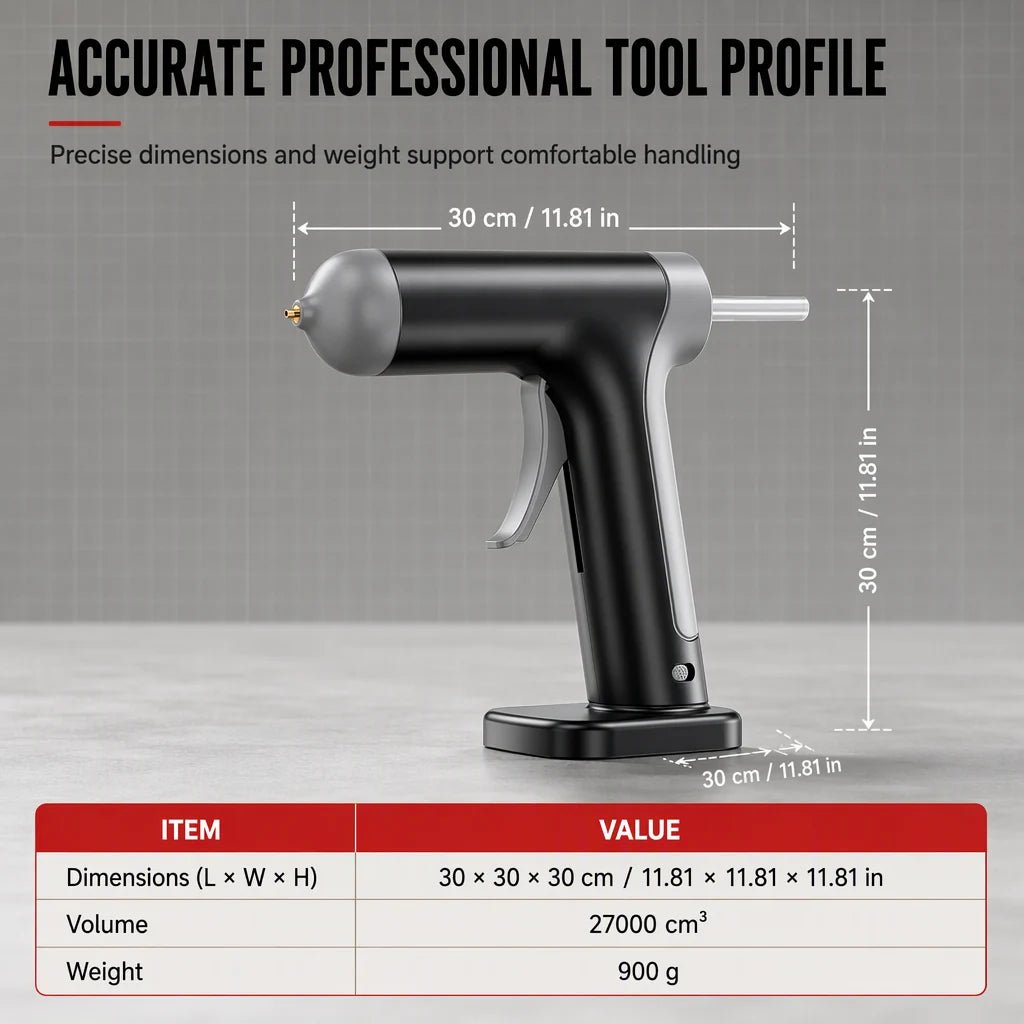 Cora Cordless Hot Glue Gun Set | 2000mAh Rechargeable, Copper Nozzle, 10 Glue Sticks - Hartwella