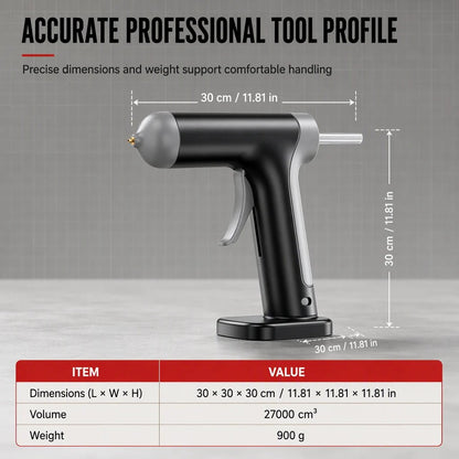 Cora Cordless Hot Glue Gun Set | 2000mAh Rechargeable, Copper Nozzle, 10 Glue Sticks - Hartwella