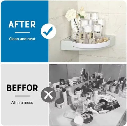 Cora Corner Shower Caddy | 360 Rotating Design, Space-Saving, Leak-Proof - Hartwella