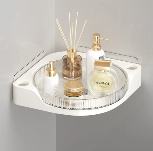 Cora Corner Shower Caddy | 360 Rotating Design, Space-Saving, Leak-Proof - Hartwella