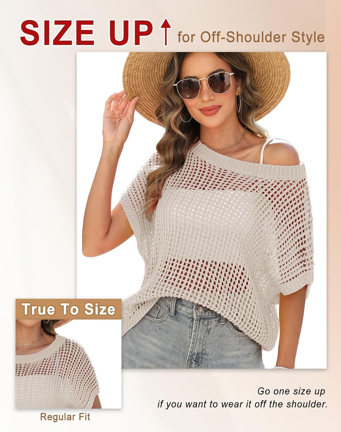 Cora Crochet Top | Lightweight Knit Women's Blouse for Going Out - Hartwella