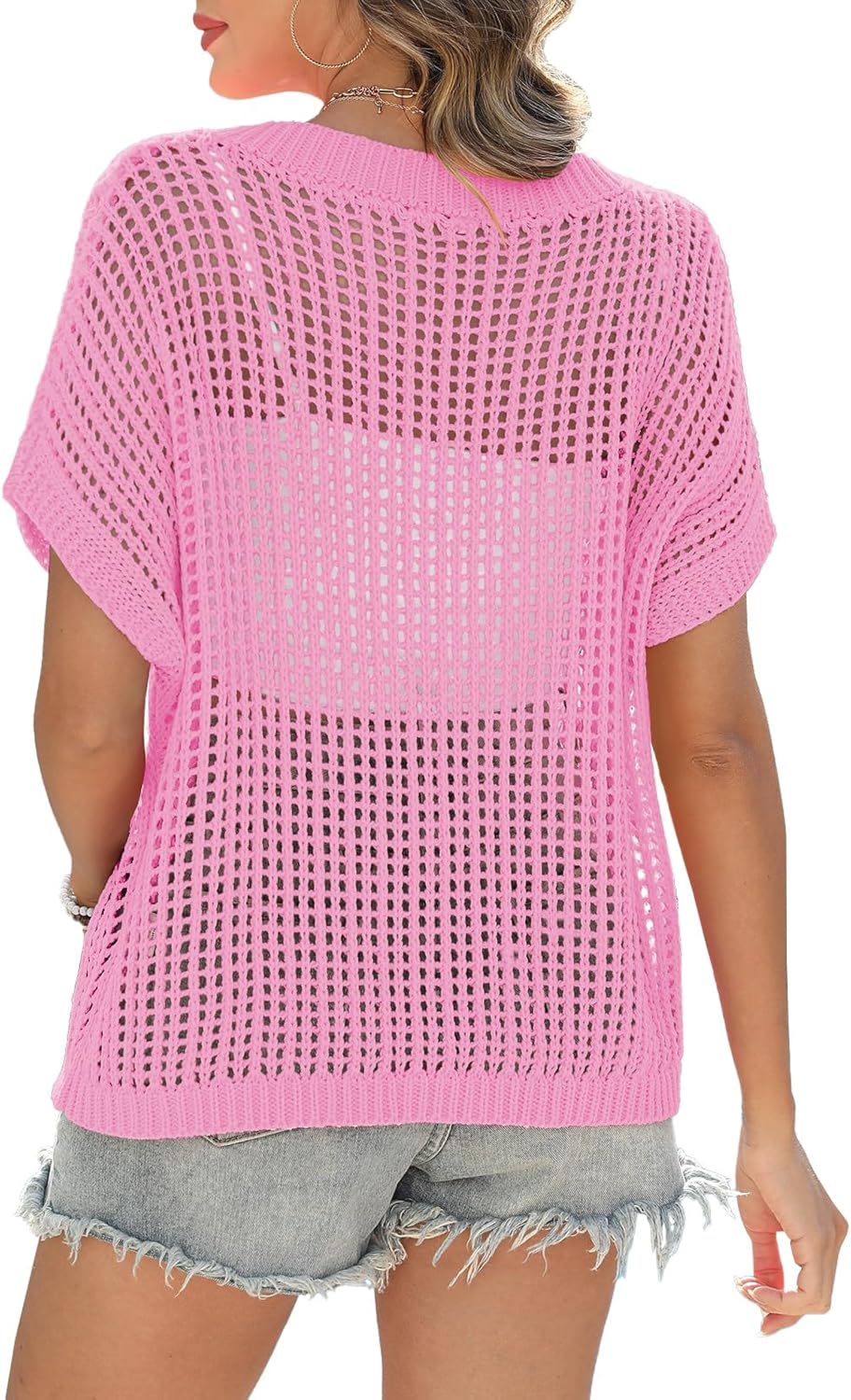 Cora Crochet Top | Lightweight Knit Women's Blouse for Going Out - Hartwella
