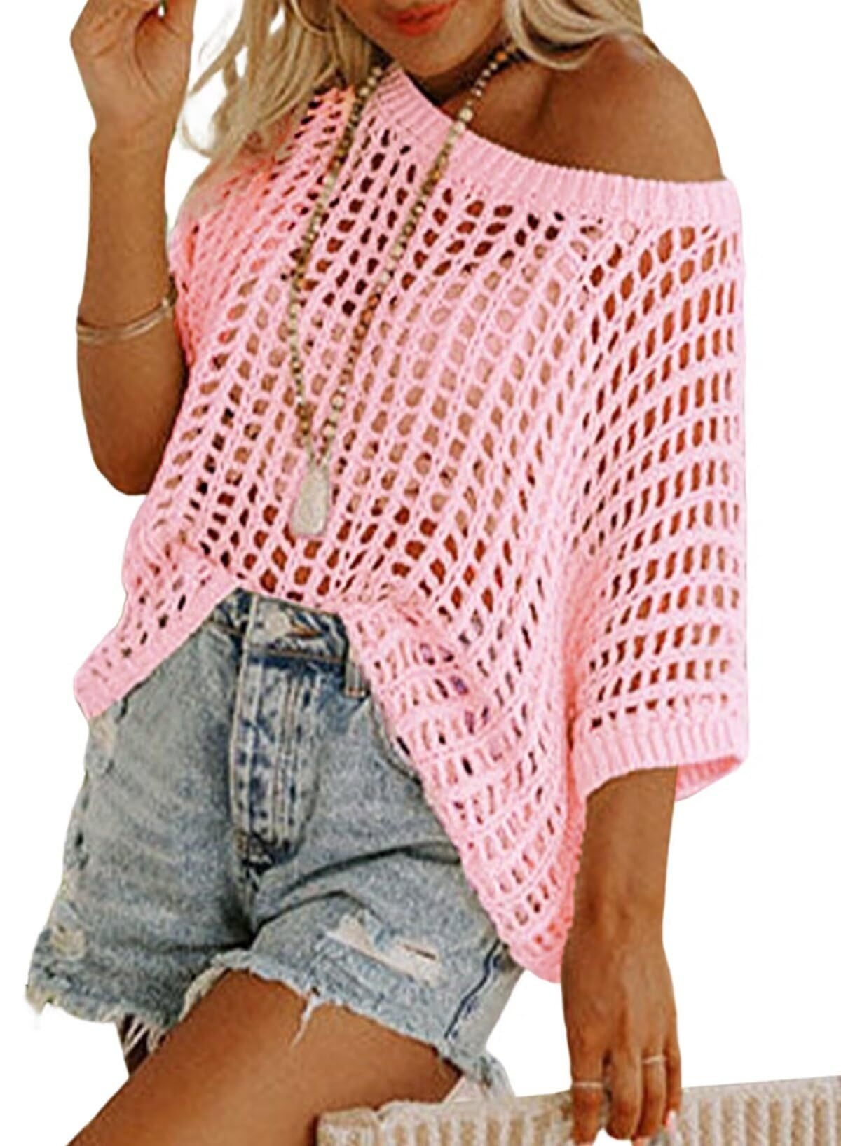 Cora Crochet Top | Lightweight Knit Women's Blouse for Going Out - Hartwella