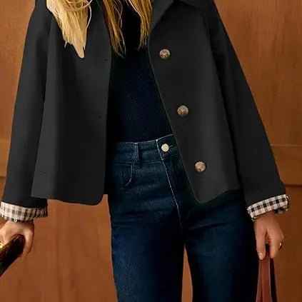 Cora Cropped Trench Coat Women | Windproof, Oversized Fit - Hartwella