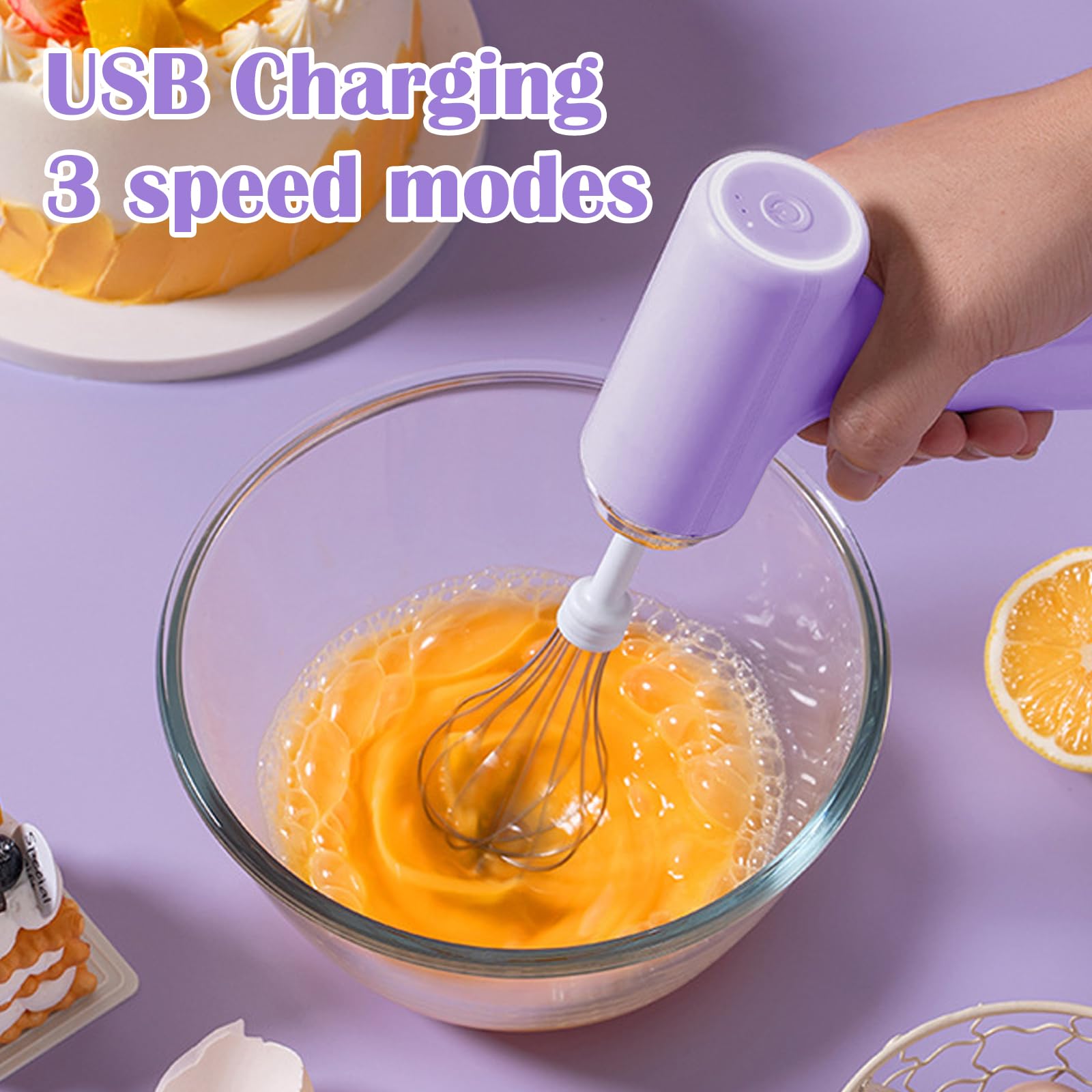 Cora Electric Hand Mixer | Cordless, Ergonomic Design, 3 - Speed Settings - Hartwella