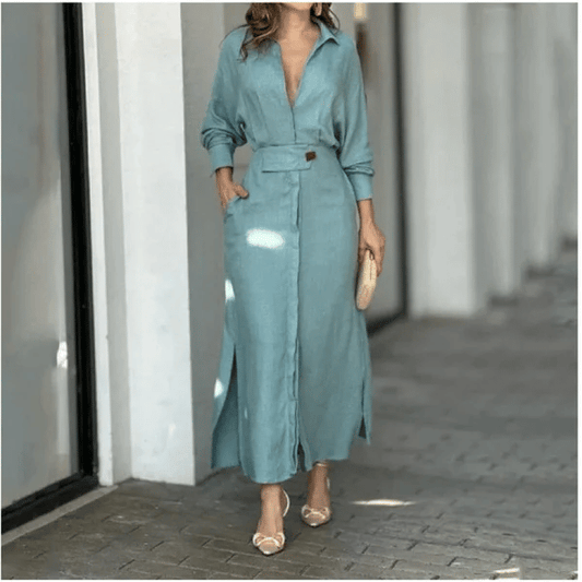 Cora Maxi Dress | Cotton and Linen Blend - Hartwella