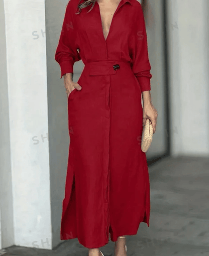 Cora Maxi Dress | Cotton and Linen Blend - Hartwella