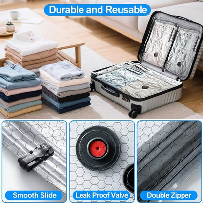 Cora Travel Vacuum Storage Bags | Cordless, USB-Rechargeable Pump - Hartwella