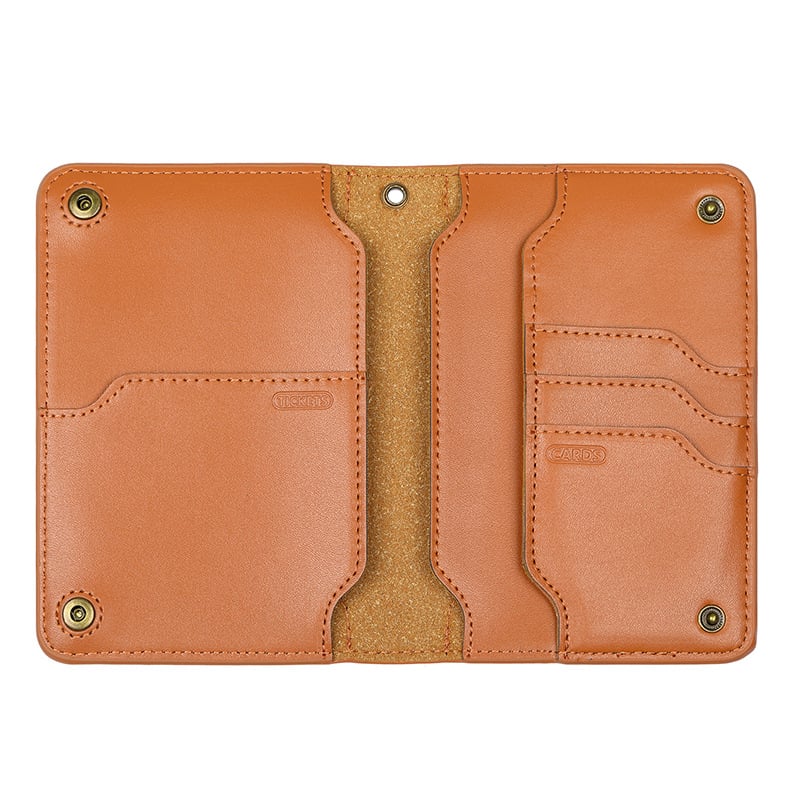 Cora Travel Wallet | Genuine Leather Passport Holder for Men, Compact Design - Hartwella