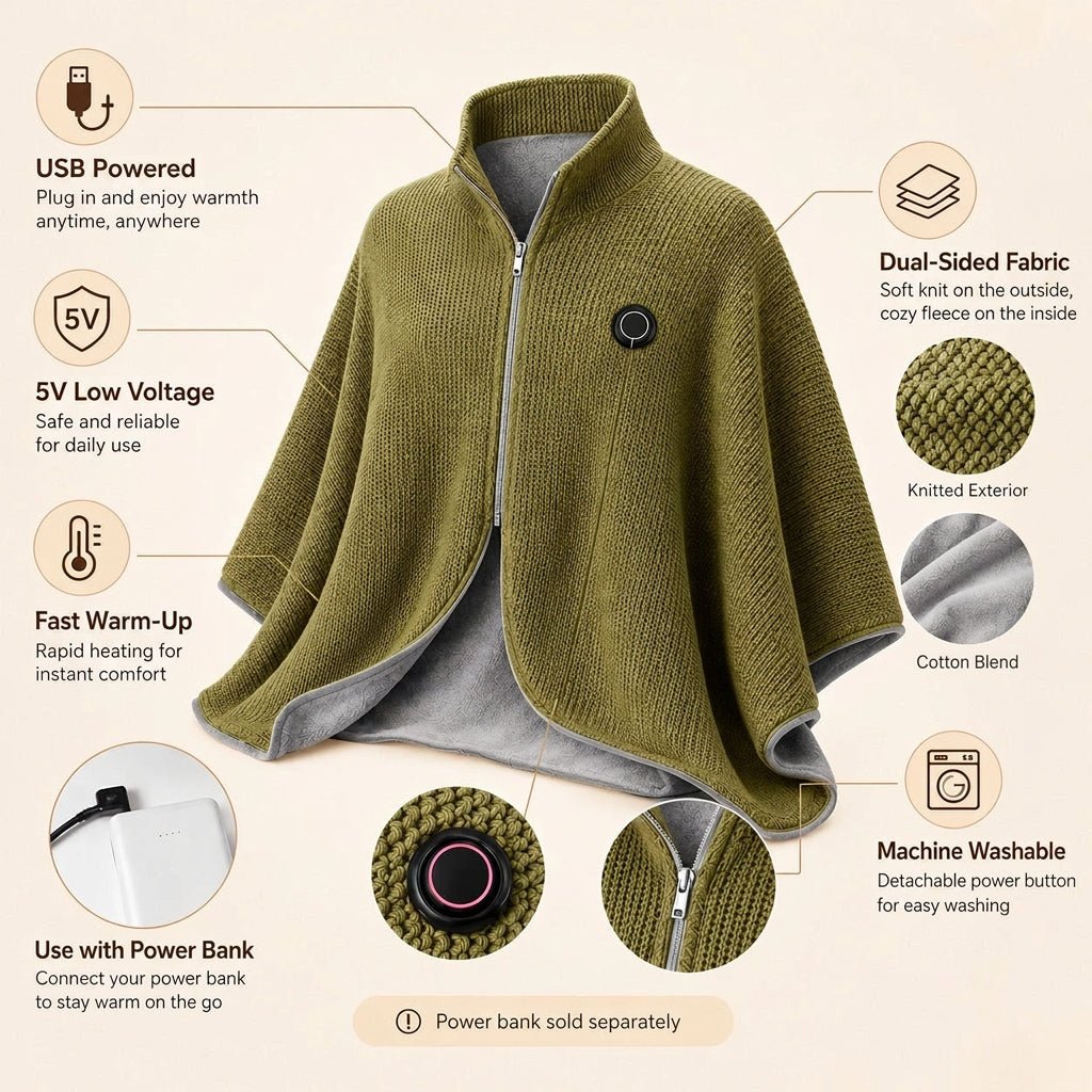 Cozora™ Portable Heated Blanket Shawl - Hartwella