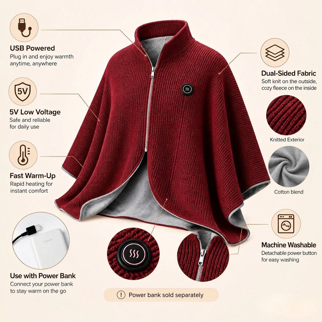 Cozora™ Portable Heated Blanket Shawl - Hartwella