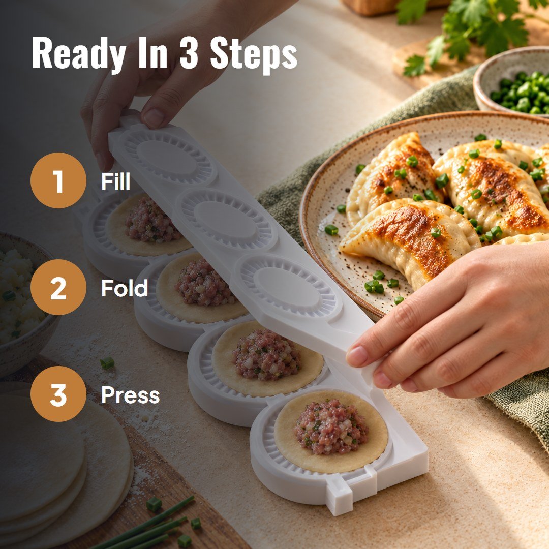 Crimpo™ 4-Cup Dumpling Press - Hartwella
