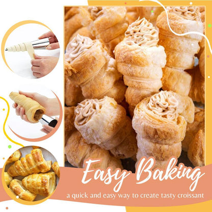 Crisp Cone Croissant Mold | Stainless Steel, 5-Piece Set - Hartwella