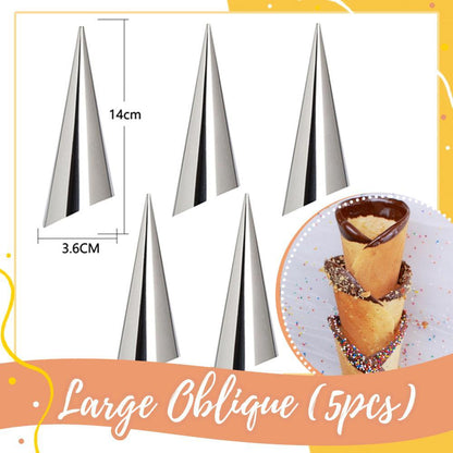 Crisp Cone Croissant Mold | Stainless Steel, 5-Piece Set - Hartwella