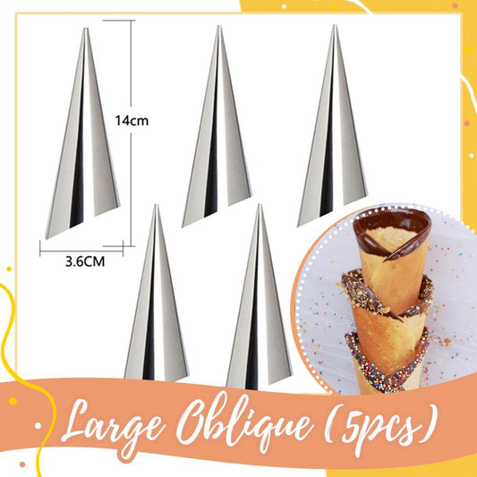 Crisp Cone Croissant Mold | Stainless Steel, 5-Piece Set - Hartwella