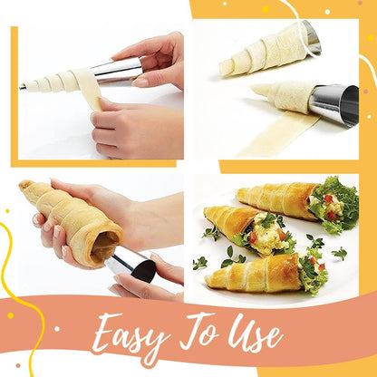 Crisp Cone Croissant Mold | Stainless Steel, 5-Piece Set - Hartwella