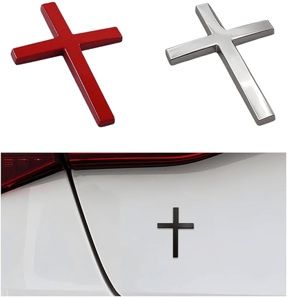 Cruz Car Sticker | 3D Metal Faith Symbol - Hartwella