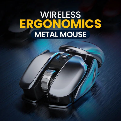 Cryonix Mouse | Wireless Ergonomic Metal Design - Hartwella