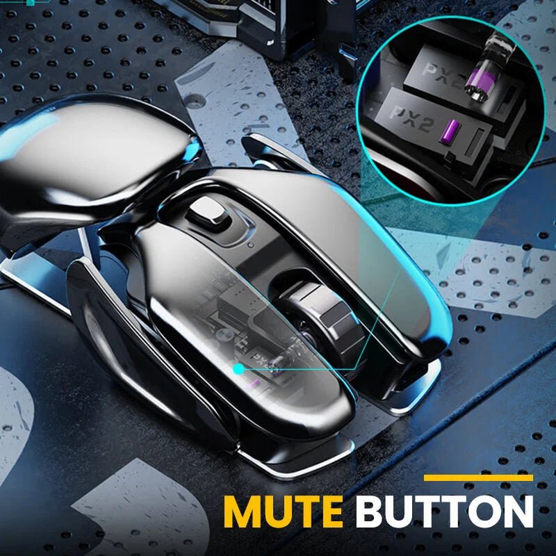 Cryonix Mouse | Wireless Ergonomic Metal Design - Hartwella