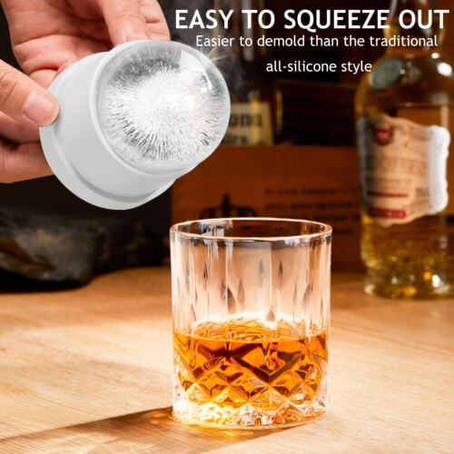 CrystalChill Ice Mold Set | BPA - Free, Makes 3 Round Ice Spheres - Hartwella