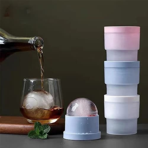 CrystalChill Ice Mold Set | BPA - Free, Makes 3 Round Ice Spheres - Hartwella