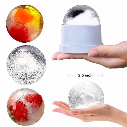 CrystalChill Ice Mold Set | BPA - Free, Makes 3 Round Ice Spheres - Hartwella