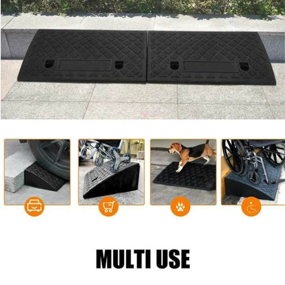 Cura Driveway Curb Ramp | Lightweight PVC, Anti-Slip Surface for Cars and Wheelchairs - Hartwella