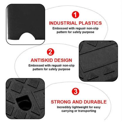 Cura Driveway Curb Ramp | Lightweight PVC, Anti-Slip Surface for Cars and Wheelchairs - Hartwella