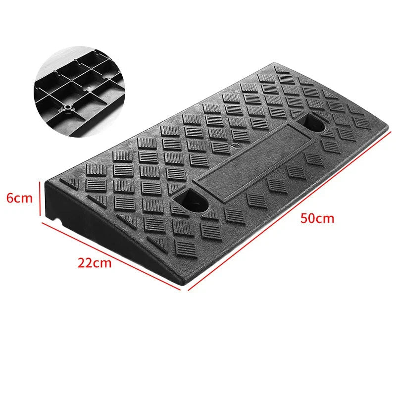 Cura Driveway Curb Ramp | Lightweight PVC, Anti-Slip Surface for Cars and Wheelchairs - Hartwella