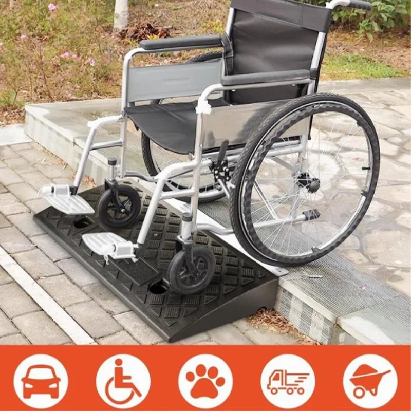 Cura Driveway Curb Ramp | Lightweight PVC, Anti-Slip Surface for Cars and Wheelchairs - Hartwella