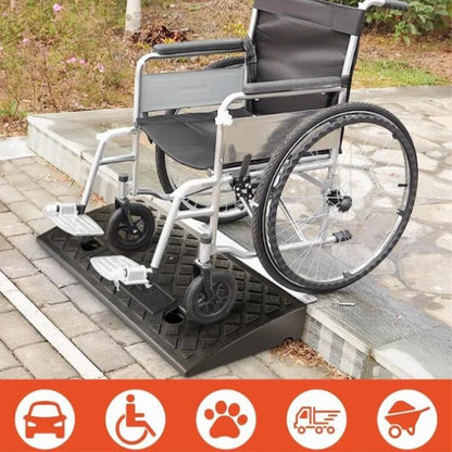 Cura Driveway Curb Ramp | Lightweight PVC, Anti-Slip Surface for Cars and Wheelchairs - Hartwella