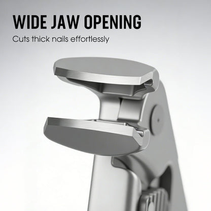 Cura Nail Clipper | Ergonomic Stainless Steel, Wide Jaw for Thick Nails - Hartwella