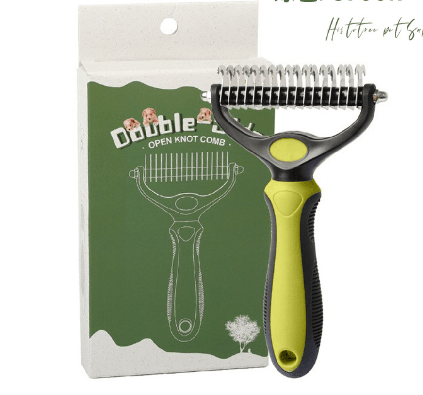 Dapper Dog Brush | 2 - in - 1 Deshedding and Undercoat Rake for Medium to Large Dogs - Hartwella