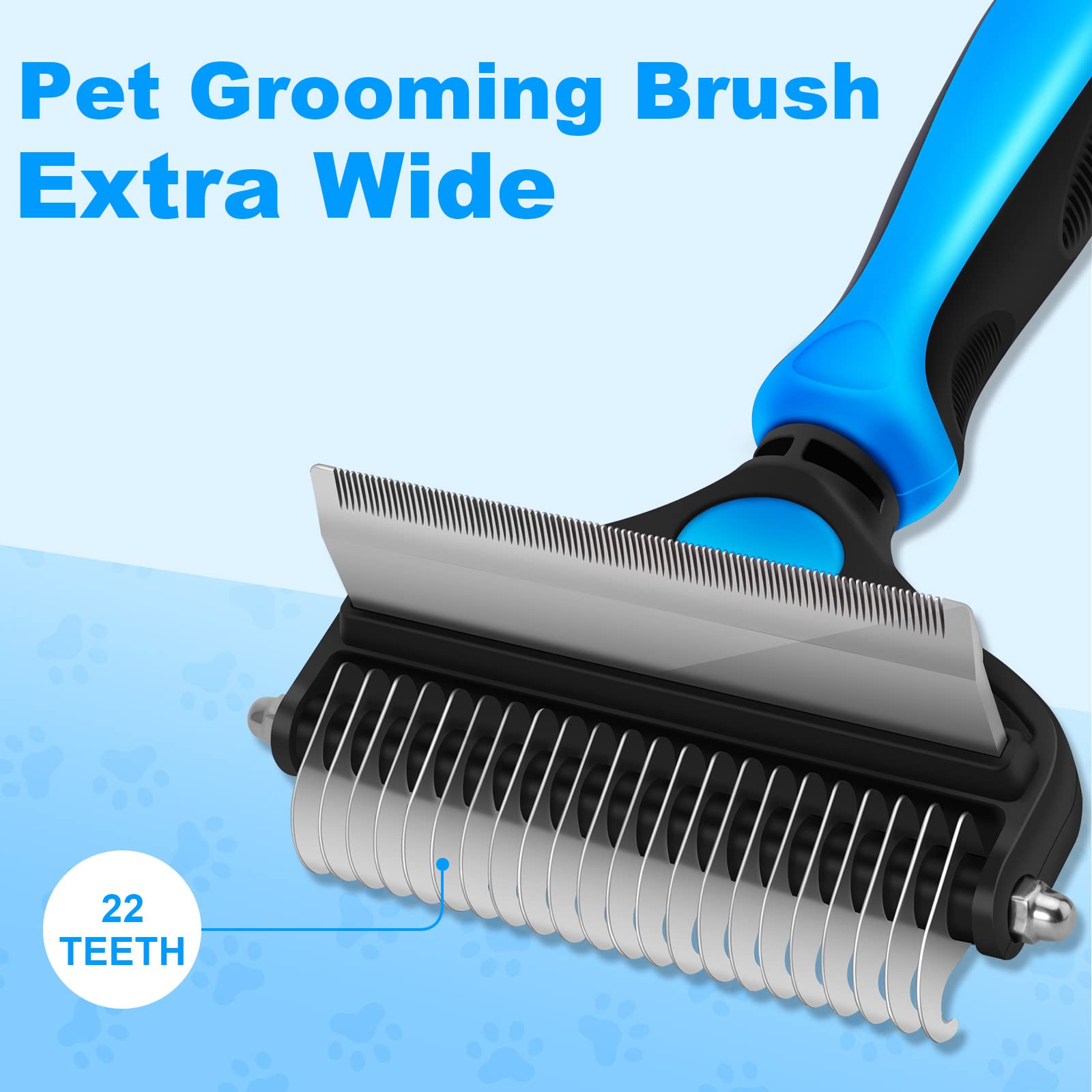 Dapper Dog Brush | 2 - in - 1 Deshedding and Undercoat Rake for Medium to Large Dogs - Hartwella
