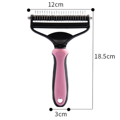 Dapper Dog Brush | 2 - in - 1 Deshedding and Undercoat Rake for Medium to Large Dogs - Hartwella