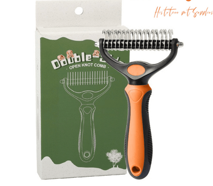 Dapper Dog Brush | 2 - in - 1 Deshedding and Undercoat Rake for Medium to Large Dogs - Hartwella