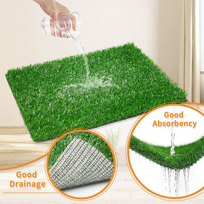 Dapper Dog Turf | Indoor Potty Solution, Easy Clean Grass Pee Pads - Hartwella