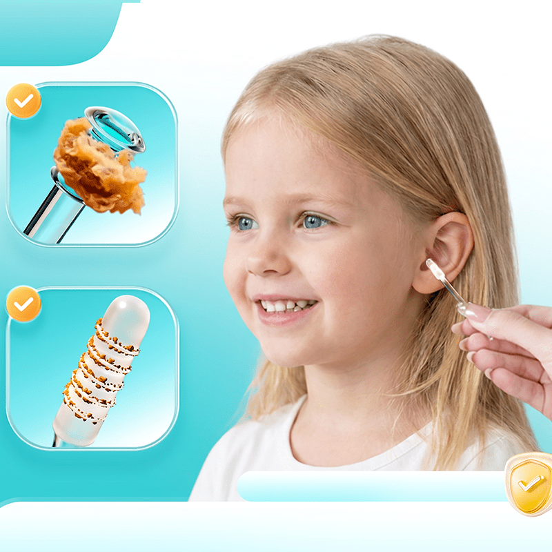 Daxon Double-Ended Ear Wax Removal Swabs | Transparent Resin Adhesive, 24 Pieces - Hartwella