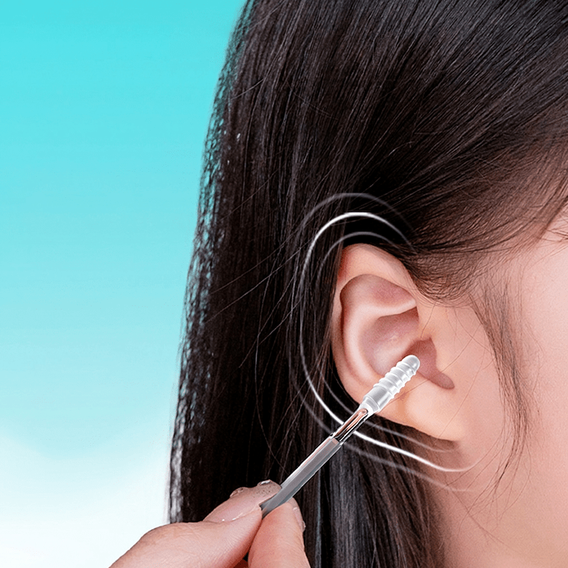Daxon Double-Ended Ear Wax Removal Swabs | Transparent Resin Adhesive, 24 Pieces - Hartwella