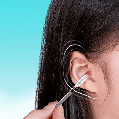 Daxon Double-Ended Ear Wax Removal Swabs | Transparent Resin Adhesive, 24 Pieces - Hartwella