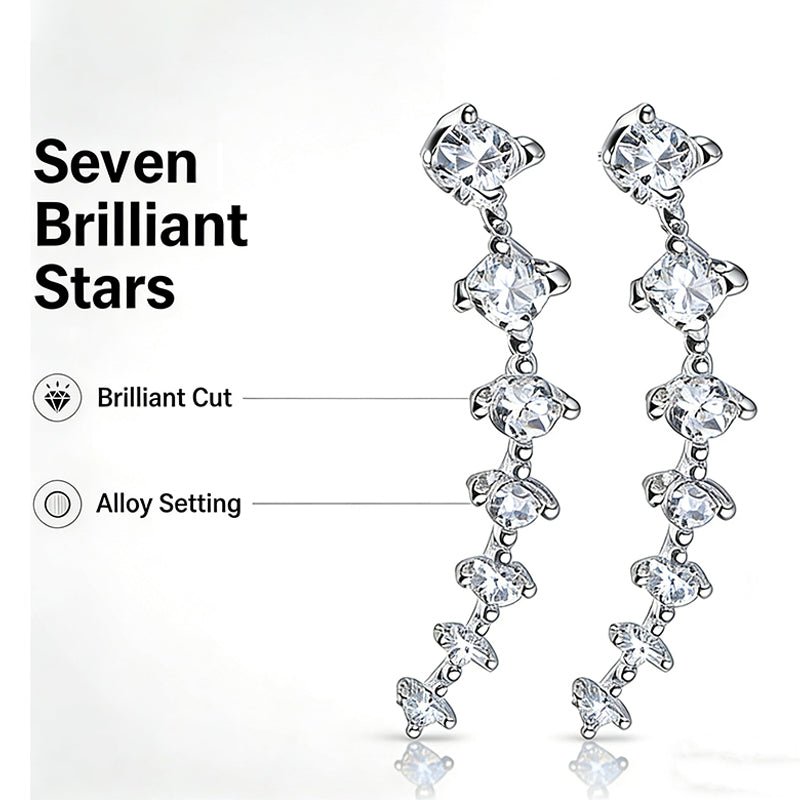 Dazzle Crawler Earrings for Women | Zirconia Stones, Unique Ear Climber Design - Hartwella