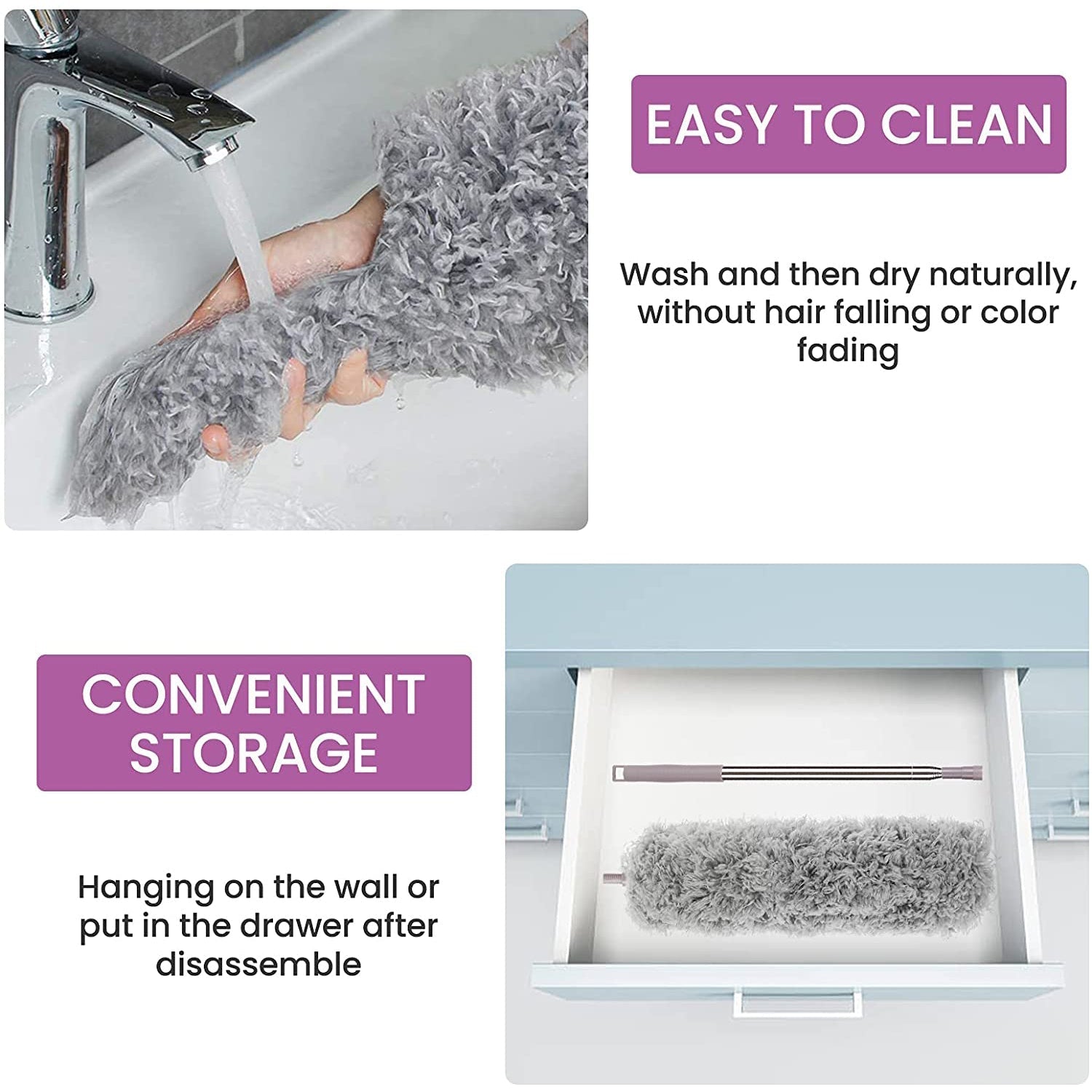 Dazzle Duster | Extendable Microfiber Cleaning Tool - Hartwella