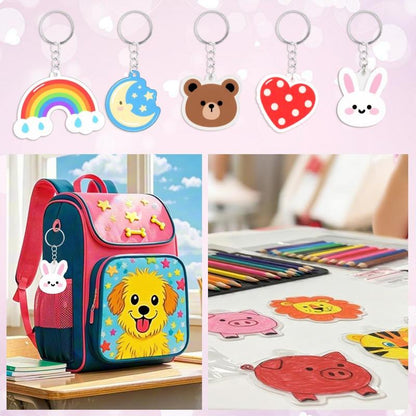 Dazzle Keychain Set | DIY Shrinky Dinks for Kids - Hartwella