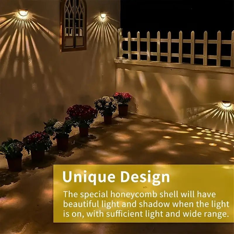 Dazzle Solar Fence Lights | Waterproof, Automatic On/Off, Elegant Design - Hartwella