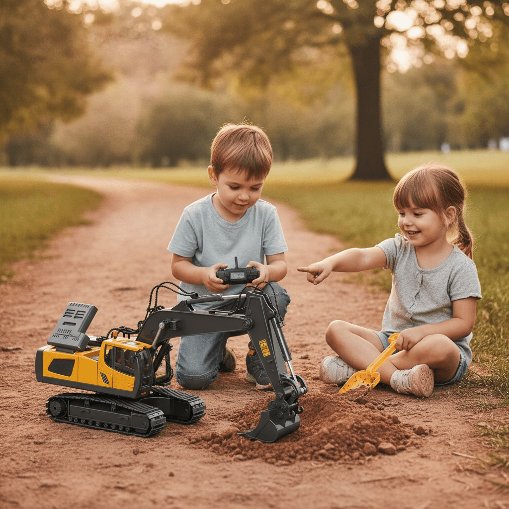 Diggo™ 1:20 RC Excavator (11 Channels) - Hartwella