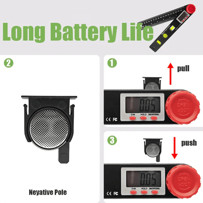DigiAngle Pro Ruler | 4 - in - 1 Digital Angle Finder - Hartwella