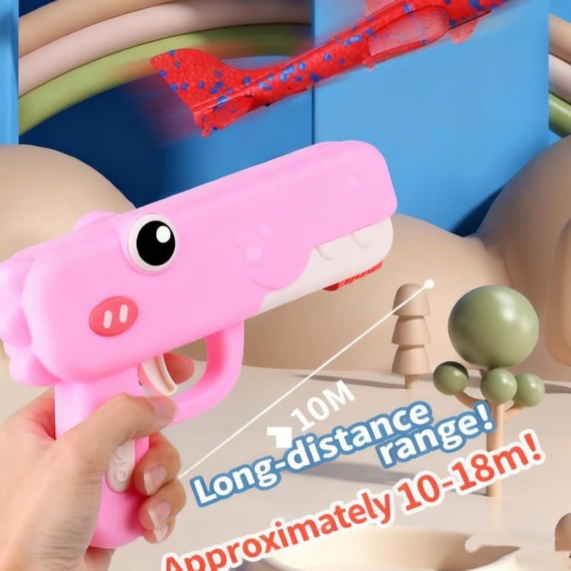 Dino Glider Launcher | Foam Airplane Toy - Hartwella