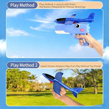 Dino Glider Launcher | Foam Airplane Toy - Hartwella