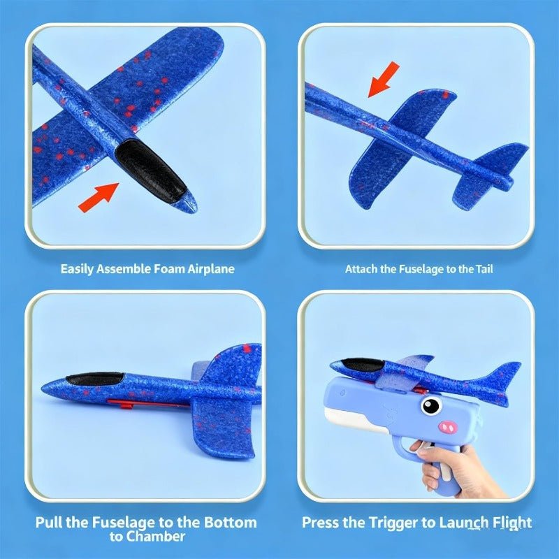Dino Glider Launcher | Foam Airplane Toy - Hartwella