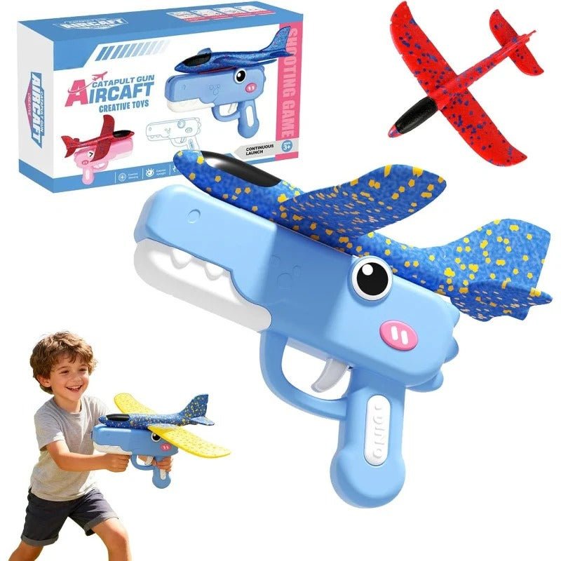 Dino Glider Launcher | Foam Airplane Toy - Hartwella